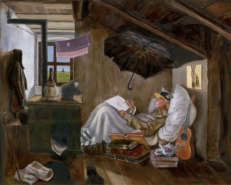 OTTO WAALKES: The Artist in Residence (Leinwanddruck)